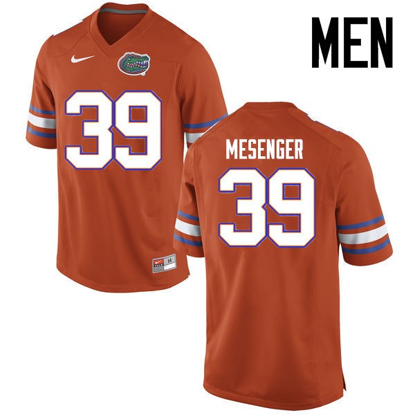 Florida Gators Men #39 Jacob Mesenger College Football Jerseys Orange